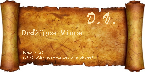 Drágos Vince névjegykártya